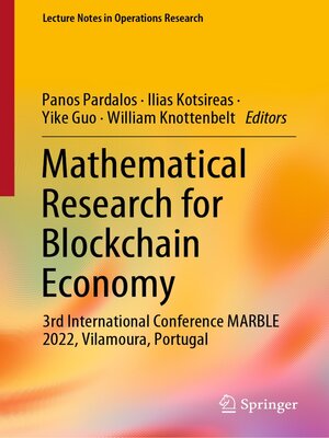 cover image of Mathematical Research for Blockchain Economy